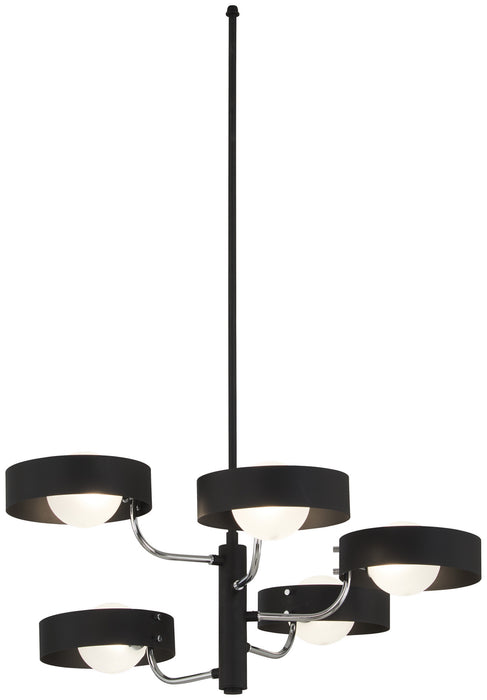 George Kovacs - P1565-729 - Five Light Chandelier - Lift Off - Sand Coal And Polished Nickel