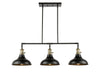 Innovations - 443SW-3I-BAB-M15BK - Three Light Island Pendant - Black Antique Brass