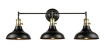 Innovations - 443SW-3W-BAB-M15BK - Three Light Bath Vanity - Black Antique Brass