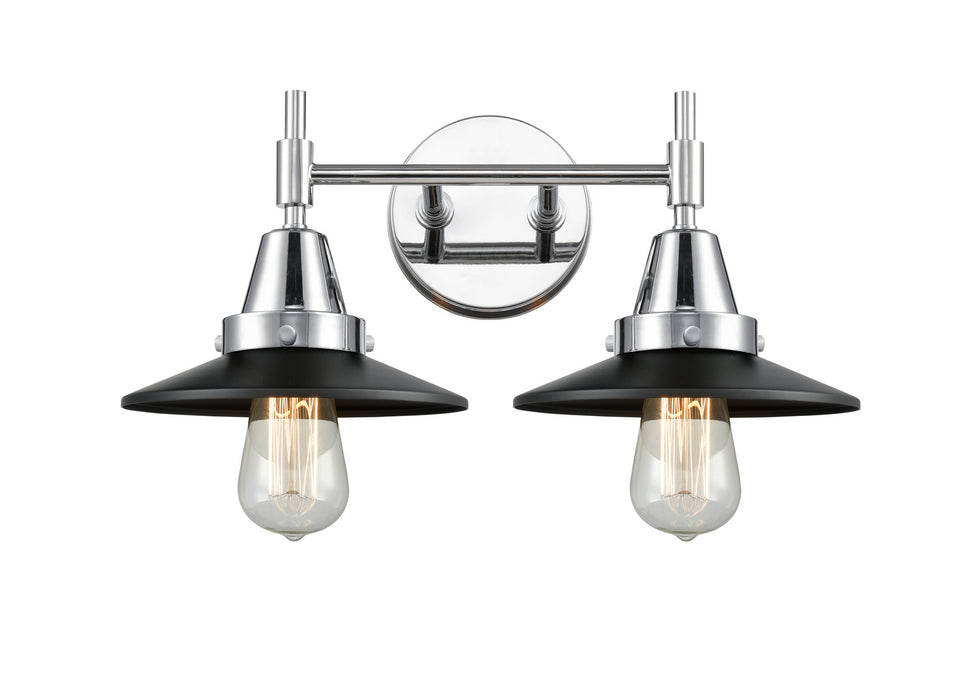 Innovations - 447-2W-PC-M6-BK - Two Light Bath Vanity - Polished Chrome