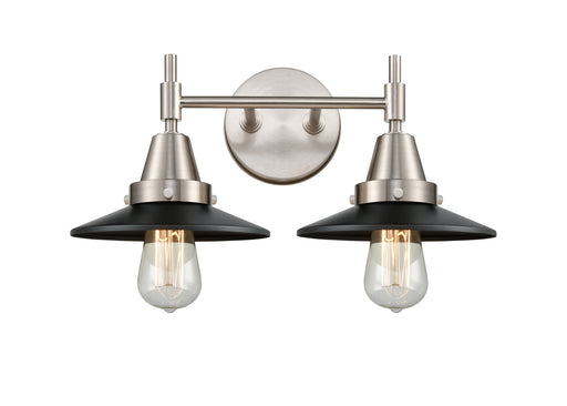 Innovations - 447-2W-SN-M6-BK - Two Light Bath Vanity - Satin Nickel