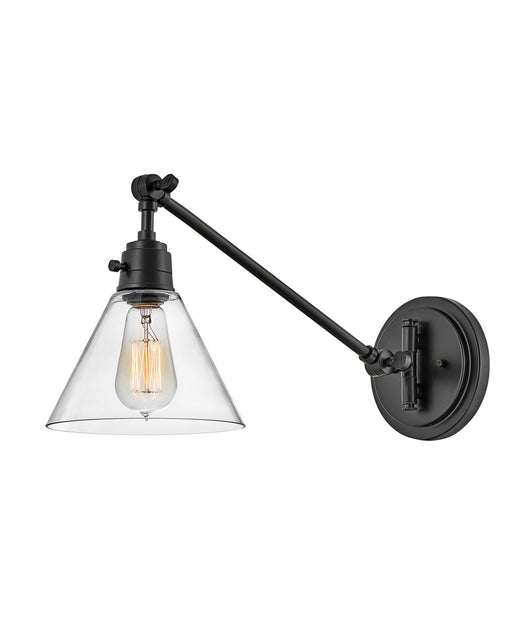 Hinkley - 3690BK-CL - One Light Wall Sconce - Arti - Black with Clear glass