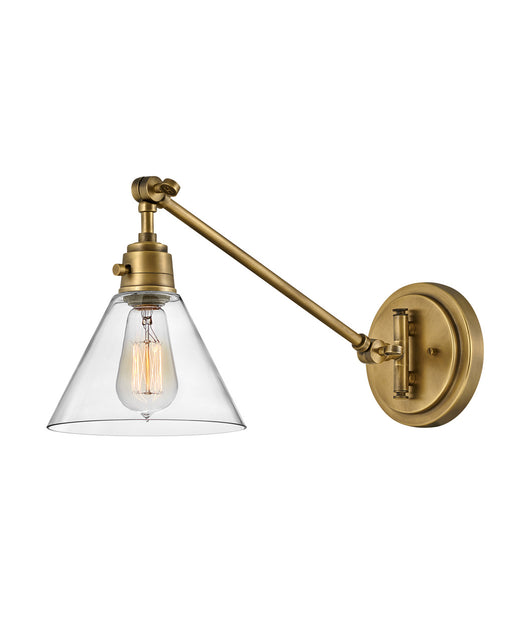 Hinkley - 3690HB-CL - One Light Wall Sconce - Arti - Heritage Brass with Clear glass