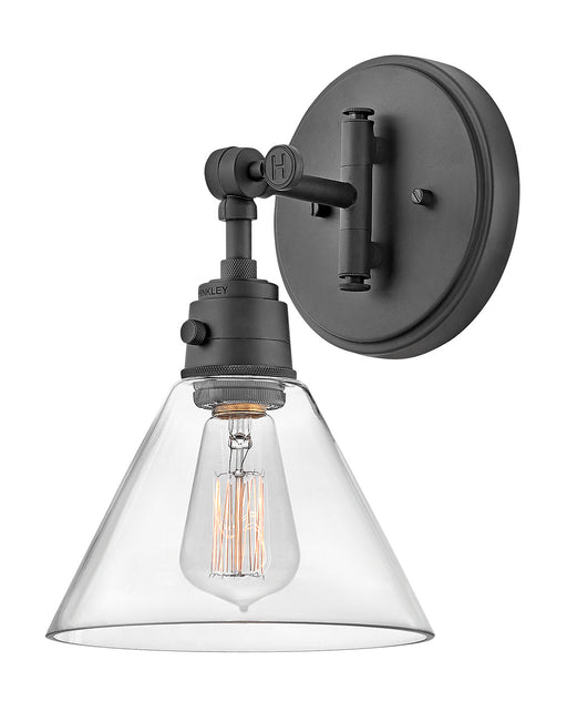Hinkley - 3691BK-CL - One Light Wall Sconce - Arti - Black with Clear glass