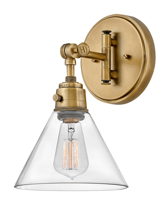 Hinkley - 3691HB-CL - One Light Wall Sconce - Arti - Heritage Brass with Clear glass