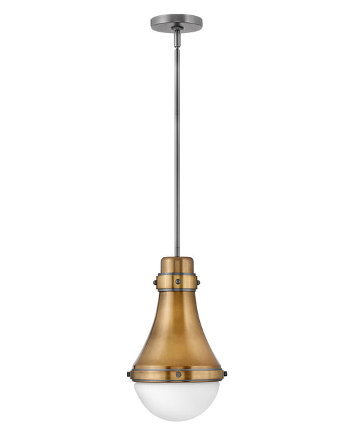 Hinkley - 39057HB - One Light Pendant - Oliver - Heritage Brass