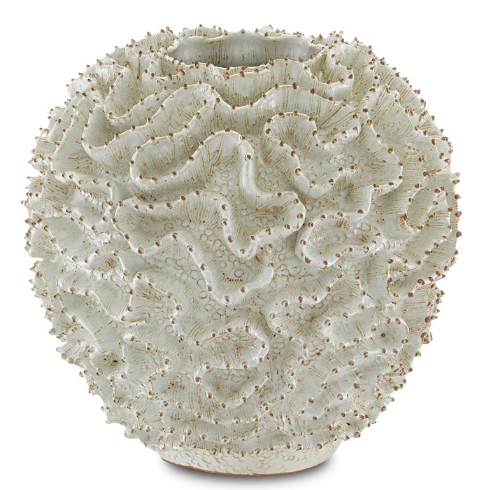Currey and Company - 1200-0296 - Vase - White/Gold