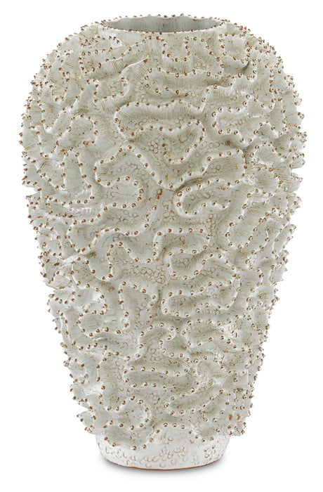 Currey and Company - 1200-0297 - Vase - White/Gold