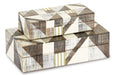 Currey and Company - 1200-0370 - Boxes Set of 2 - Gray/Natural