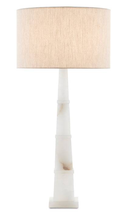 Currey and Company - 6000-0595 - One Light Table Lamp - Alabaster/Polished Nickel