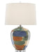 Currey and Company - 6000-0613 - One Light Table Lamp - Blue/Green/Sand/Rust/Clear