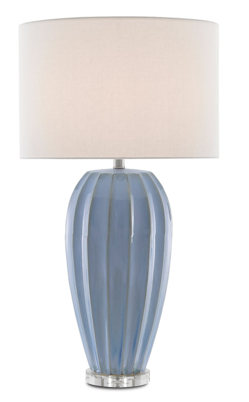 Currey and Company - 6000-0616 - One Light Table Lamp - Light Blue/Clear