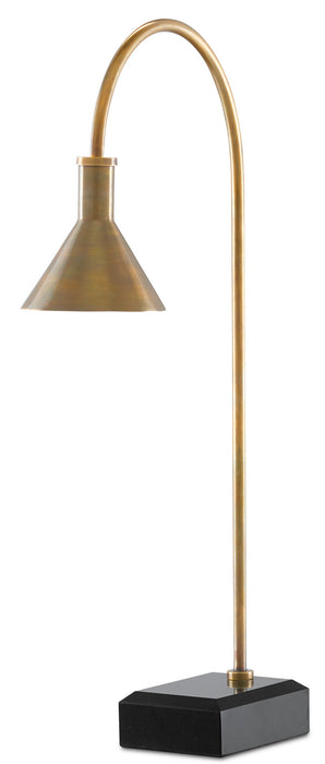 Currey and Company - 6000-0628 - One Light Table Lamp - Vintage Brass/Black