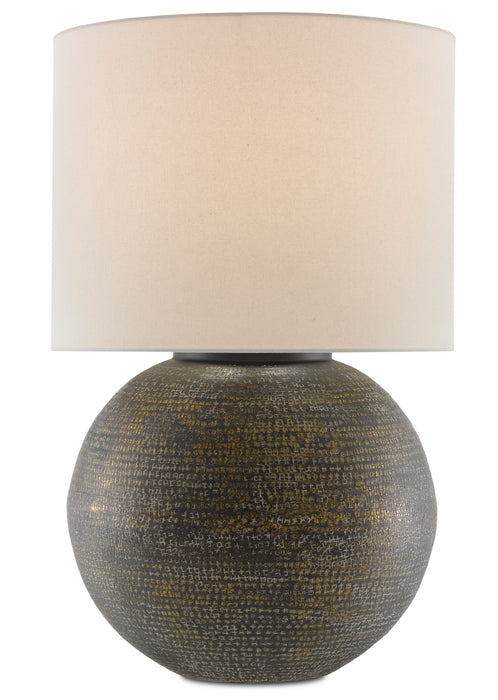 Currey and Company - 6000-0633 - One Light Table Lamp - Antique Gold/Black/Whitewash