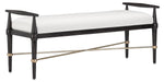 Currey and Company - 7000-0051 - Bench - Ebonized Taupe/Silver Granello