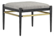 Currey and Company - 7000-0292 - Ottoman - Cerused Black/Brushed Brass