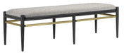 Currey and Company - 7000-0312 - Bench - Cerused Black/Brushed Brass