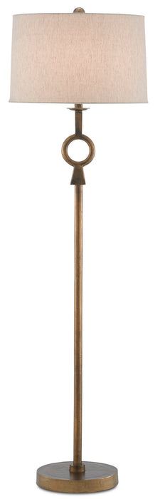 Currey and Company - 8000-0077 - One Light Floor Lamp - Antique Brass
