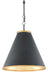 Currey and Company - 9000-0534 - One Light Pendant - Antique Black/Gold Leaf/Painted Gold