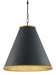 Currey and Company - 9000-0535 - One Light Pendant - Antique Black/Gold Leaf/Painted Gold
