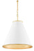 Currey and Company - 9000-0536 - One Light Pendant - Painted Gesso White/Gold Leaf/Painted Gold