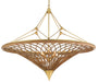 Currey and Company - 9000-0560 - Four Light Chandelier - Natural/Gold Leaf