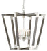 Currey and Company - 9000-0606 - Six Light Chandelier - Chateau Gray/Silver Leaf