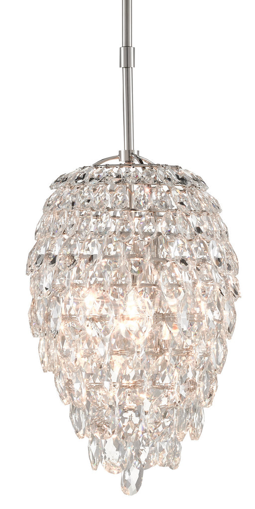 Currey and Company - 9000-0617 - One Light Pendant - Polished Nickel