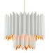 Currey and Company - 9000-0632 - Five Light Chandelier - Sugar White/Painted Gold