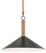 Currey and Company - 9000-0639 - One Light Pendant - Sugar White/Blacksmith/Natural Rope