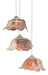 Currey and Company - 9000-0675 - Three Light Pendant - Painted Silver/Silver Leaf/Natural Shell