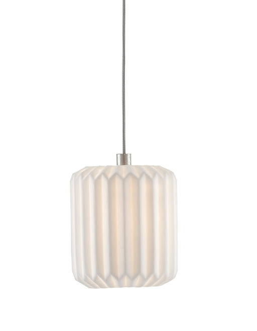 Currey and Company - 9000-0709 - One Light Pendant - Painted Silver/White