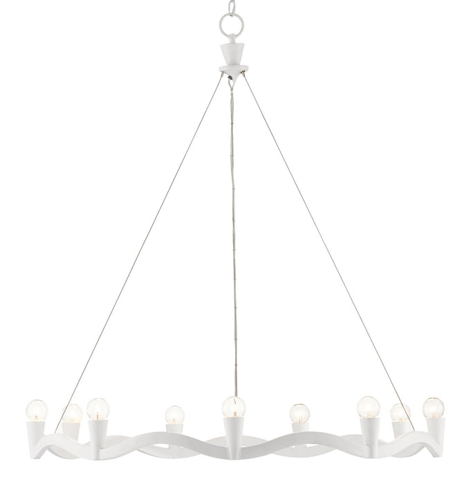 Currey and Company - 9000-0730 - Nine Light Chandelier - Gesso White