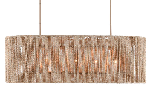 Currey and Company - 9000-0737 - Five Light Chandelier - Natural Rope/Beige