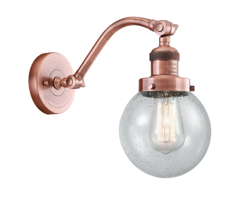 Innovations - 515-1W-AC-G204-6 - One Light Wall Sconce - Franklin Restoration - Antique Copper