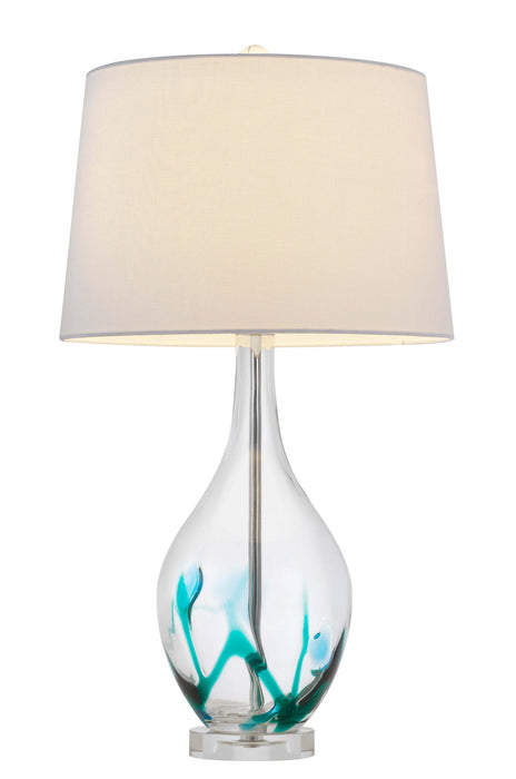 Cal Lighting - BO-2996TB - One Light Table Lamp - Harlan - Clear / Turquoise