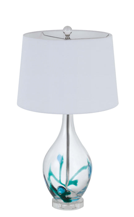 Cal Lighting - BO-2996TB - One Light Table Lamp - Harlan - Clear / Turquoise