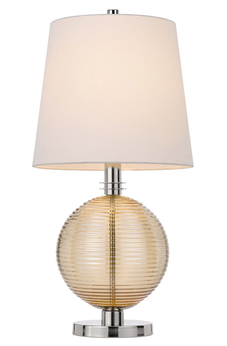Cal Lighting - BO-3005TB - One Light Table Lamp - Salisbury - Brushed Steel/Amber
