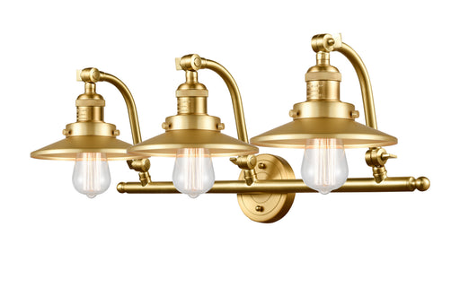 Innovations - 515-3W-SG-M4-SG - Three Light Bath Vanity - Franklin Restoration - Satin Gold