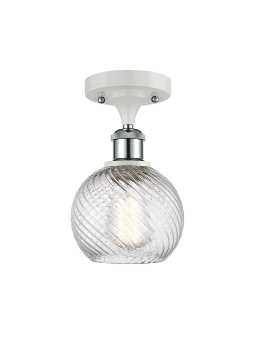 Innovations - 516-1C-WPC-G1214-6 - One Light Semi-Flush Mount - Ballston - White and Polished Chrome