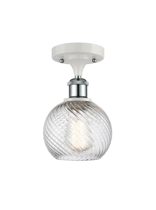 Innovations - 516-1C-WPC-G1214-6 - One Light Semi-Flush Mount - Ballston - White and Polished Chrome