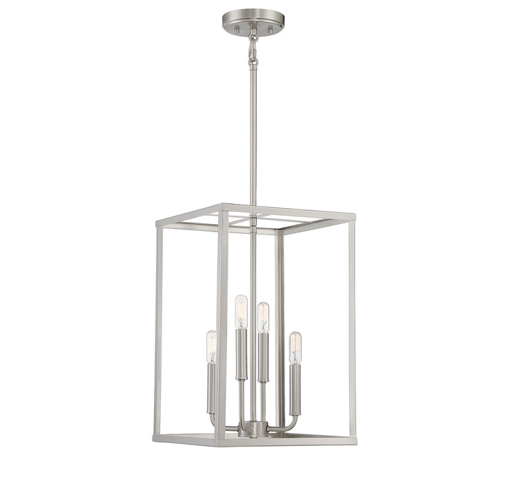 Meridian - M30008BN - Four Light Pendant - Brushed Nickel