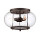 Meridian - M50037ORB - Three Light Outdoor Flush Mount - Moutd - Oil Rubbed Bronze