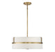 Meridian - M70102NB - Four Light Pendant - Natural Brass