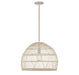Meridian - M70106NR - One Light Pendant - Natural Rattan With A Matching Socket