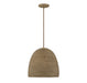 Meridian - M70107NWIC - One Light Pendant - Natural Wicker