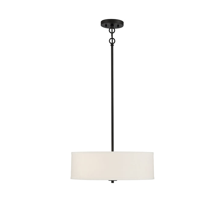 Meridian - M70109MBK - Three Light Pendant - Matte Black