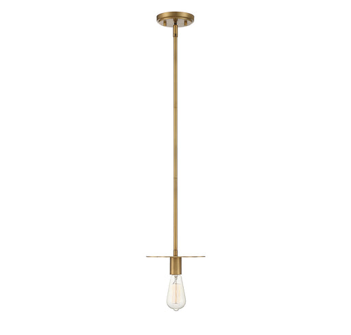 Meridian - M70113NB - One Light Mini Pendant - Natural Brass