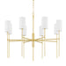Mitzi - H223808-AGB - Eight Light Chandelier - Olivia - Aged Brass