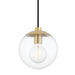 Mitzi - H503701-AGB - One Light Pendant - Meadow - Aged Brass